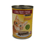 Alimento para gato em lata Friskies - Vaca, Fígado e Legumes