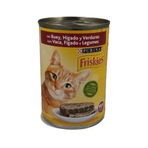 Alimento para gato em lata Friskies - Vaca, Fígado e Legumes