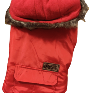 Roupa Animal - Kispo com capuz de pêlo M - Vermelho