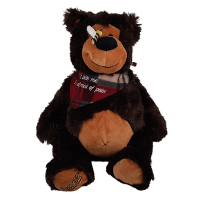 Peluche urso com abelha no nariz 40 cm