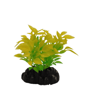 Planta Decorativa Aquário 10 cm - amarela 