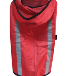 Ropa Animal - Impermeable con Rayas Reflectantes - 35 cm Rojo