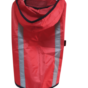 Ropa Animal - Impermeable con Rayas Reflectantes - 35 cm Rojo